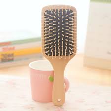 New Air Hair Paddle Hair Brush Wooden Color Good Quality Healthy Paddle Cushion Hairbrush For Scalp Message Hair Brush Wooden Hair Brush Hair Care
