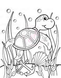 Under The Sea Coloring Pages Sea Turtle Anchor Seaweeds Turtle Coloring Pages Free Coloring Sheets Online Coloring Pages