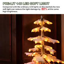 Maybe you would like to learn more about one of these? Amazon Com Fristmas Pre Lit Snow Flocked Tree 6ft 146 Led Artificial Lighted Tree Gifts For Home Decorations Indoor Outdoor Decor Kitchen Dining