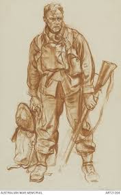 Ivor Hele Military Drawings War Art Figure Sketching