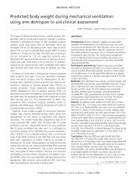 pdf predicted body weight during mechanical ventilation