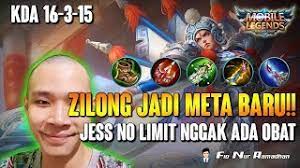 Untuk spell sendiri dia menggunakan battle spell flicker atau aegis. Jadi Meta Baru Jess No Limit Pakai Zilong Nggak Ada Obat Kda 16 3 15 Mobile Legends Youtube