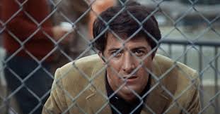 The Graduate, directed by Mike Nichols in 1967, follows Benjamin Braddock,  a recent college graduate uncertain about his future. Played by Dustin  Hoffman, Benjamin returns home to a life that feels mapped