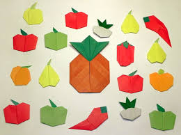 Fruits And Vegetables Origami Vegetables Origami Elephant Origami Decoration