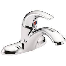 No plastic nor cheap materials i got mine and the houses provided came of 3/8 american standard are 1/2 but my local home depot has the perfect. Delta Part 22c101 Delta Teck 4 In Centerset Single Handle Bathroom Faucet In Chrome Commercial Bathroom Faucets Home Depot Pro
