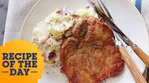 With a thicker cut of meat, you would need to put the meat in first and then add the veggies to the pan later. Recipe Of The Day Ree S 5 Star Pan Fried Pork Chops The Pioneer Woman Food Network Youtube