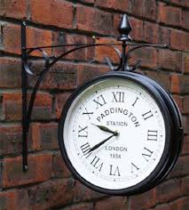 Amazon Com Outdoor Garden Clock Paddington 27cm 10 5 Patio Lawn Garden In 2020 Wall Clock Clock Garden Clocks