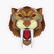 Fue un género perteneciente a la familia de los felidae, la cual tiene su origen hace unos 23 millones de años, aunque el smilodon o tigre dientes de sable apareció apenas hace 2.5 millones de años. Pegatinas Tigre Dientes De Sable Redbubble
