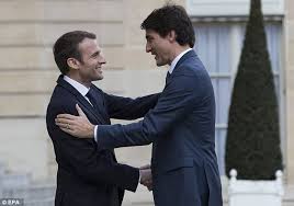 Résultat de recherche d'images pour "my 2017 gay bromance between trudeau and macron"