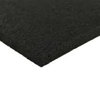 Straight Edge Rubber Tile Black 3/8 Inch x 2x2 Ft. Pacific