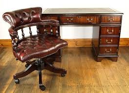 My Leather Topped Mahogany Writers Desk And Chesterfield Captains Chair Arriving For The Office Th Desk Inspiration Home Depot Adirondack Chairs Home Library