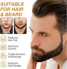 Hair Growth Serum with Biotin Beard Growth Kit, Hair Care for Healthy Hair,  Beard Care Kit, Growth for Men, Thicken and Strengthen for Hair Growth, ...