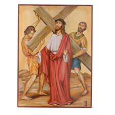 V v consider this first fall of considera esta primera caída jesus under his cross. Via Crucis With 15 Stations Icons Are Hand Painted In Online Sales On Holyart Com