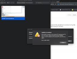 If i use the older remote desktop connection product version 10.0.1904.423, it connects okay. Microsoft Remote Desktop Issue On Mac Error 0x104 Microsoft Q A