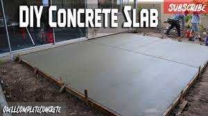How To Pour A Concrete Backyard Patio Slab Beginner Guide Diy Concrete Patio Poured Concrete Patio Concrete Slab Patio