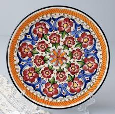 2 Decorative Plates Ceramic Wall Decor Hand Painted Folk Etsy Decorative Plates Ceramic Wall Decor Ceramic Wall