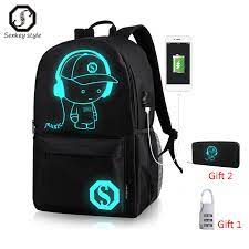 Check out our cool boy backpacks selection for the very best in unique or custom, handmade pieces from our shops. Super Cool Luminous Boys And Girls Backpack Usb Charging School Bags Anime Fashion Unisex Backpack Teenager Men Travel Bag Backpacks Aliexpress