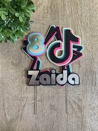 Tik Tok Cake Topper Tiktok Birthday Party Birthday Etsy Cake Banner Topper Cake Toppers Topper