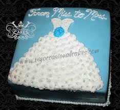 10 Square Cake Covered In Mmf Buttercream Swirls Make Up The Dress Tiny Fondant Ribb Wedding Shower Cakes Bridal Shower Cakes Simple Bridal Shower