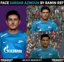 Pes 2021 zenit faces and ratings | malcom, azmoun, dzyuba, zhirkov. Sardar Azmoun Face By Ramin Rb7 For Pes2017 Pes Patch