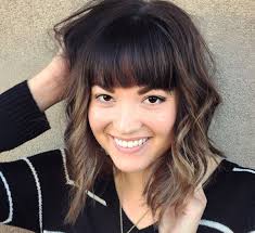 Beautiful Short Ombre For Dark Brown Hair With Blunt Fringe Bangs Short Ombre Hair Short Hair Styles Short Dark Hair