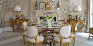 The rich cottage beauty of the owingsville dining room collection by signature design by ashley furniture uses a rich medium brown finish on chair seats and table tops contrasting the painted black color of the table base and. Home Decor Ideas Decorating A Console Table Architectural Digest