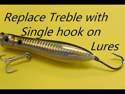 How To Replace Treble With Single Hook On Lures