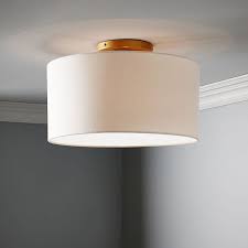 Shop west elm for modern flush mount lighting. Fabric Shade Flush Mount Lighting Drum