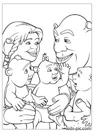 Christmas coloring pages printable shrek. Shrek Coloring Pages Free Printable Kids Pic Com