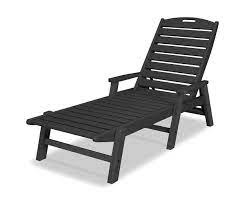 It features a versatile design that makes it the perfect choice for a contemporary or industrial home. Amazon Com Polywood Ncc2280ma P Nautical Arms Chaise Black Patio Lounge Chairs Garden Outdoor
