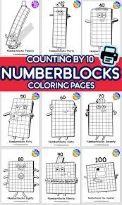 New Numberblocks 100 Available As Coloring Printable For Kids Print Ready Numbers For Kids Fun Printables For Kids Coloring Pages