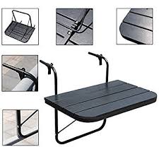 Amazon Com Sundale Outdoor Folding Deck Table Patio Garden Adjustable Balcony Hanging Ra Small Balcony Design Small House Interior Small Apartment Decorating