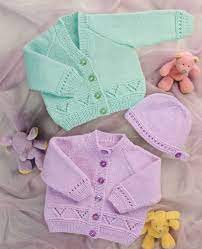 The free baby knitting sets include babycardigans, baby bonnets, hats, boottees, baby blankets, socks and more! Knit Baby Matinee Coat And Bonnet Vintage Pattern Knitting V Etsy Baby Cardigan Knitting Pattern Free Baby Cardigan Pattern Baby Cardigan Knitting Pattern