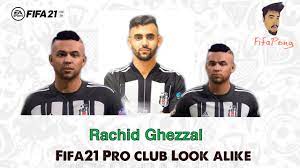 Voici la carte de rachid ghezzal dans le mode fut (fifa ultimate team) de fifa 20. Fifa 21 Faces Virtual Pro Club Look Alike Rachid Ghezzal Besiktas Algeria Youtube