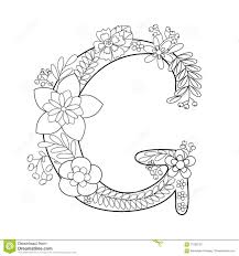 Letter G Coloring Book For Adults Vector Stock Vector Image 71092120 Coloring Books Coloring Letters Hand Embroidery Letters