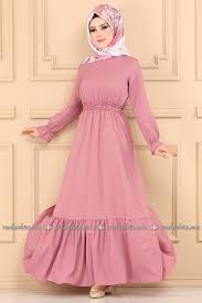 Modaselvim Elbise Beli Lastikli Tesettur Elbise 5030ef311 Pudra The Dress Moda Stilleri Basortusu Modasi