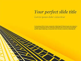 Tire Tracks On Yellow Background Powerpoint Template 15416 Abstract Textures Poweredtemplate C Background Powerpoint Powerpoint Templates Yellow Background