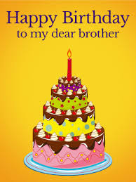 Happy birthday to my lovely brother. Simply Delicious Birthday Cake Card For Brother Birthday Greeting Cards By Davia