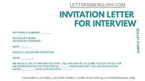 Informal letters inquiry letters insurance letters intent letters introduction letters invitation letter job letters leave application letter to the editor letters negotiation letters noc letter notice notice letters notification letters office letters order. Letter Of Invitation For Interview Sample Letter Of Invitation For An Interview Youtube
