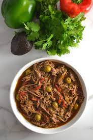 Slow Cooker Ropa Vieja Cuban Shredded Beef Stew Recipe Shredded Beef Stew Beef Recipes Shredded Beef