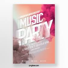 Cartel De Tema De Fiesta De Efecto De Humo De Vapor Simple Y Elegante Poster Template Party Font Party Themes