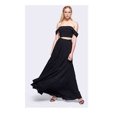 Prom dresses 2020 ball gowns. Fame Partners Two Piece Off Shoulder Black Gillian Two Piece Dress Two Piece Formal Dresses Black Homecoming Dress Formal Dresses Prom