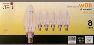 6 Utilitech 40 Watt Clear B10c Led Bulbs W Candelabr