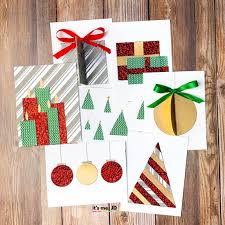 It gives them creative freedom and helps them focus on the giving aspect of christmas. Easy Diy Christmas Cards Using Patterned Paper It S Me Jd