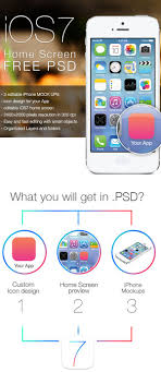Freebie Ios 7 Home Screen Psd App Frame Homescreen Ios 7