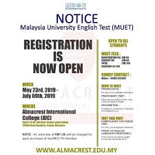 Find out what is the full meaning of muet on abbreviations.com! Muet Session 3 Opening Registration Please Take Note Of The Opening And Closing Dates For Muet Exam Registration And The Actual Date Of Exam Opening Date 23