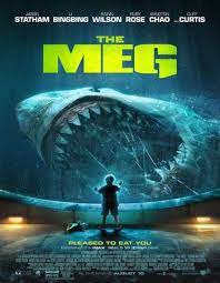 A huge meg shark knocks against the glass and no one is even aware. The Meg 2018 Fantastik Filmler Korku Filmleri Film Posteri