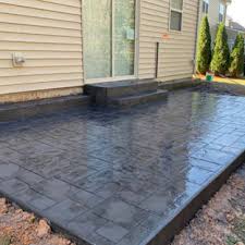 See finished examples of concrete that looks like stone. 75 Beautiful Gray Stamped Concrete Patio Pictures Ideas July 2021 Houzz