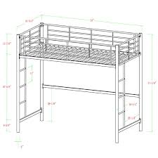 Amazingly versatile, convenient and space saving, dhp's alana full metal loft bed is not only functional, but also looks great in hover image to zoom. Walker Edison Steel Twin Size Loft Bed Silver Btolsl