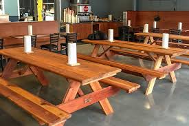 The diy picnic table described will be 6 feet long. Tables Seating For Beergardens Food Courts Redwood Northwest